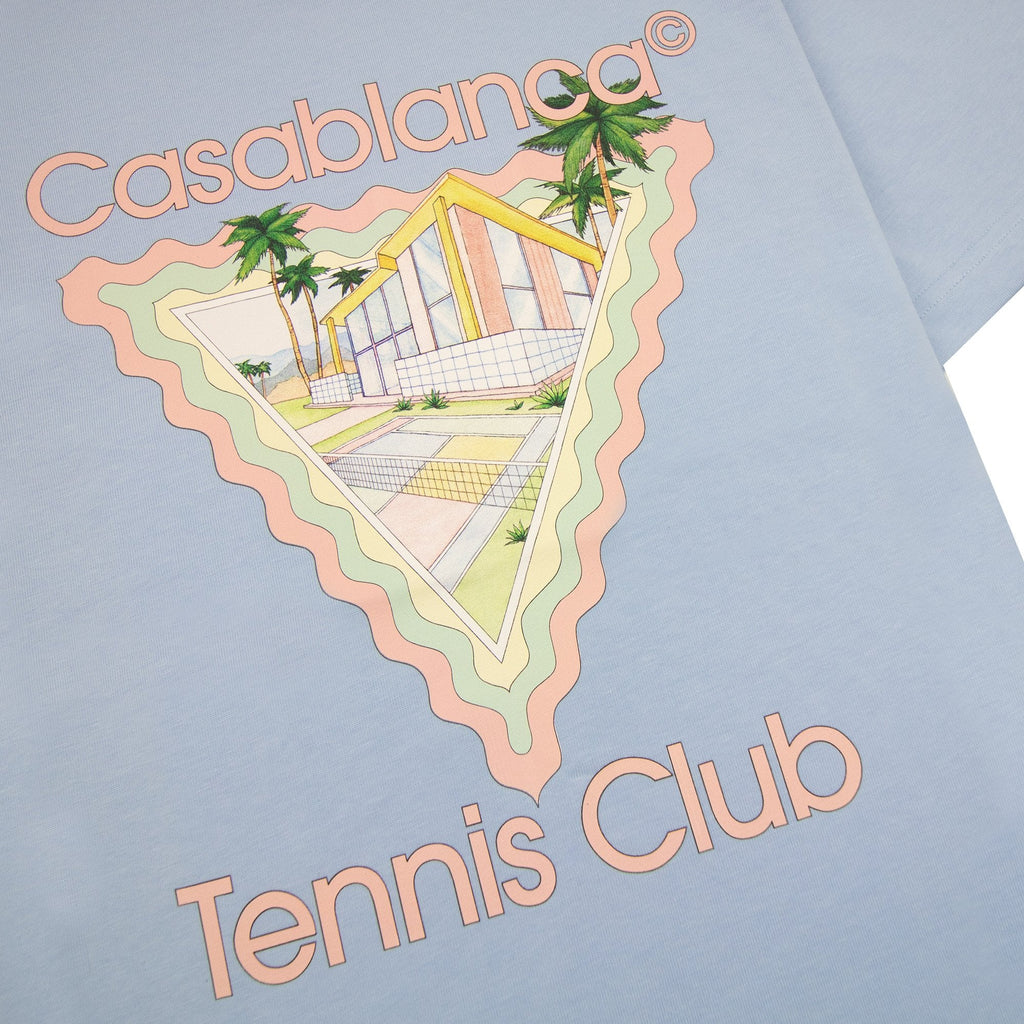 Casablanca Maison De Reve Printed T Shirt Pale Blue