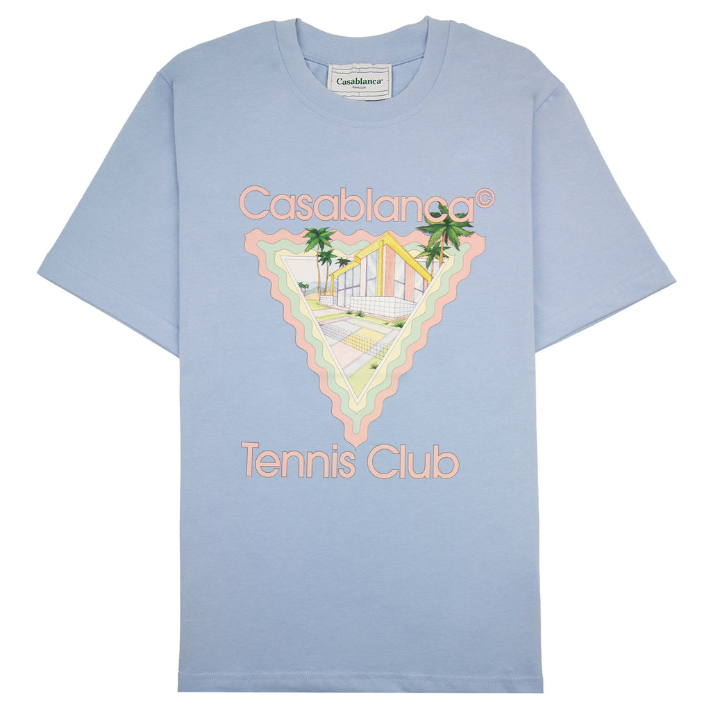 Casablanca Maison De Reve Printed T Shirt Pale Blue