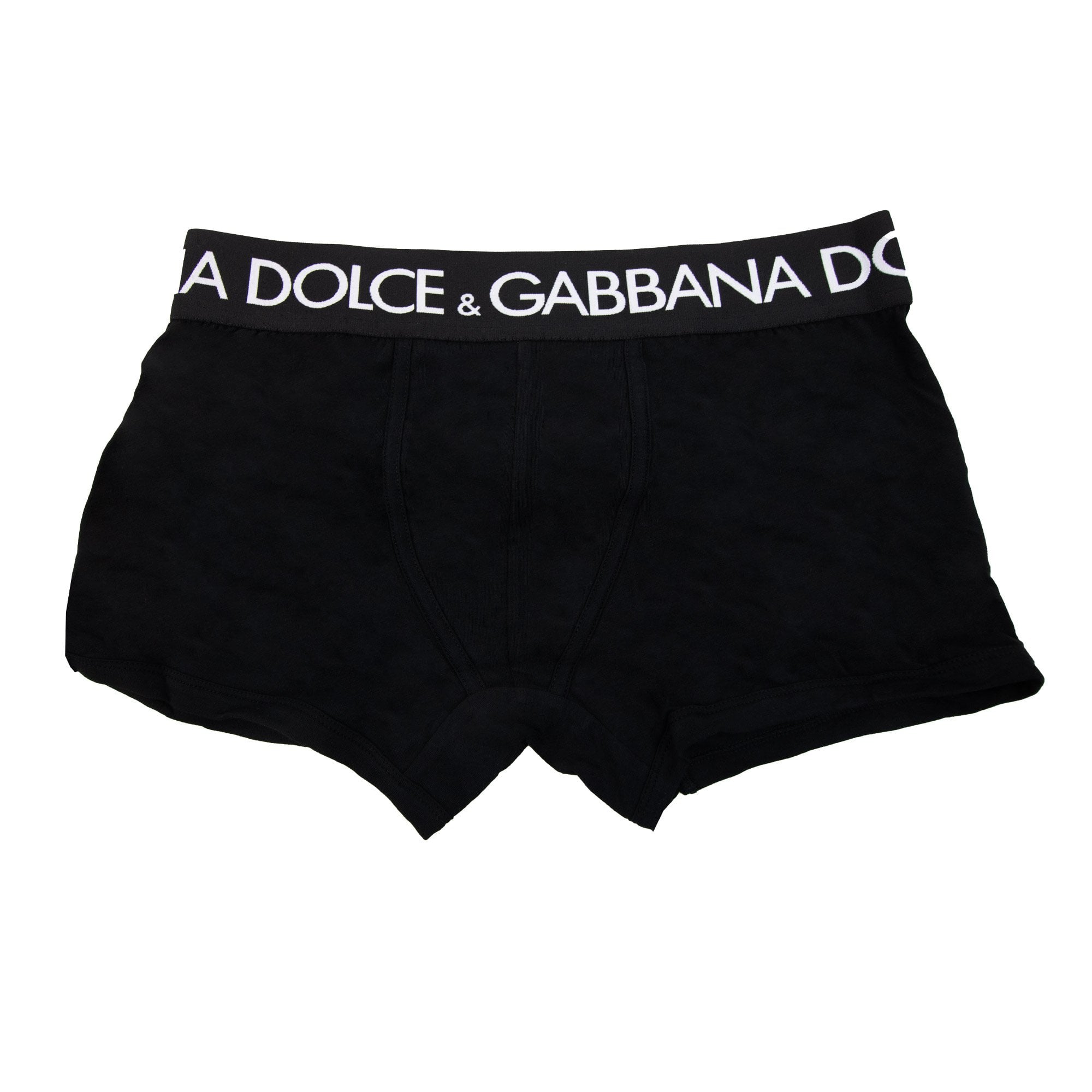 Dolce & Gabbana Logo Two Pack Cotton Jersey Boxers Black N0000