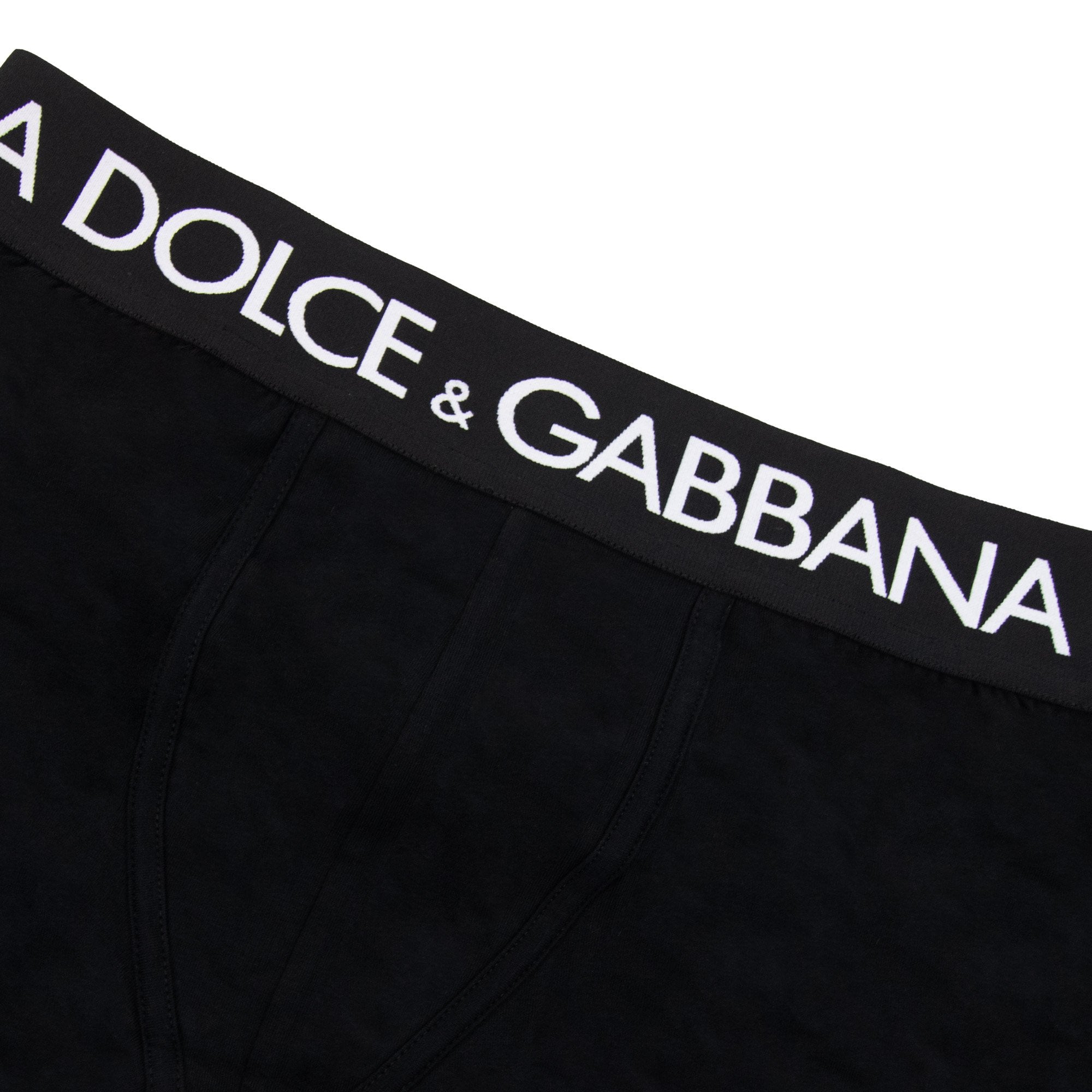 Dolce & Gabbana Logo Two Pack Cotton Jersey Boxers Black N0000