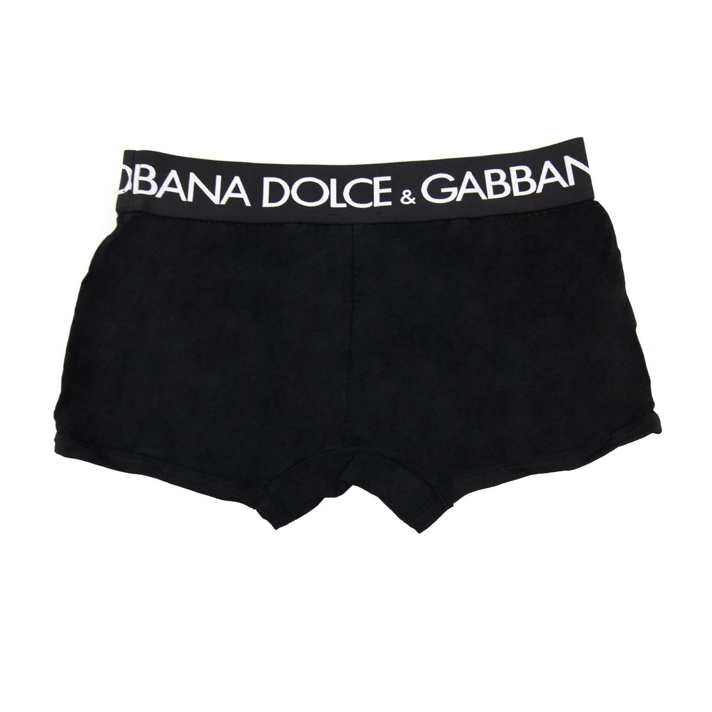 Dolce & Gabbana Logo Two Pack Cotton Jersey Boxers Black N0000
