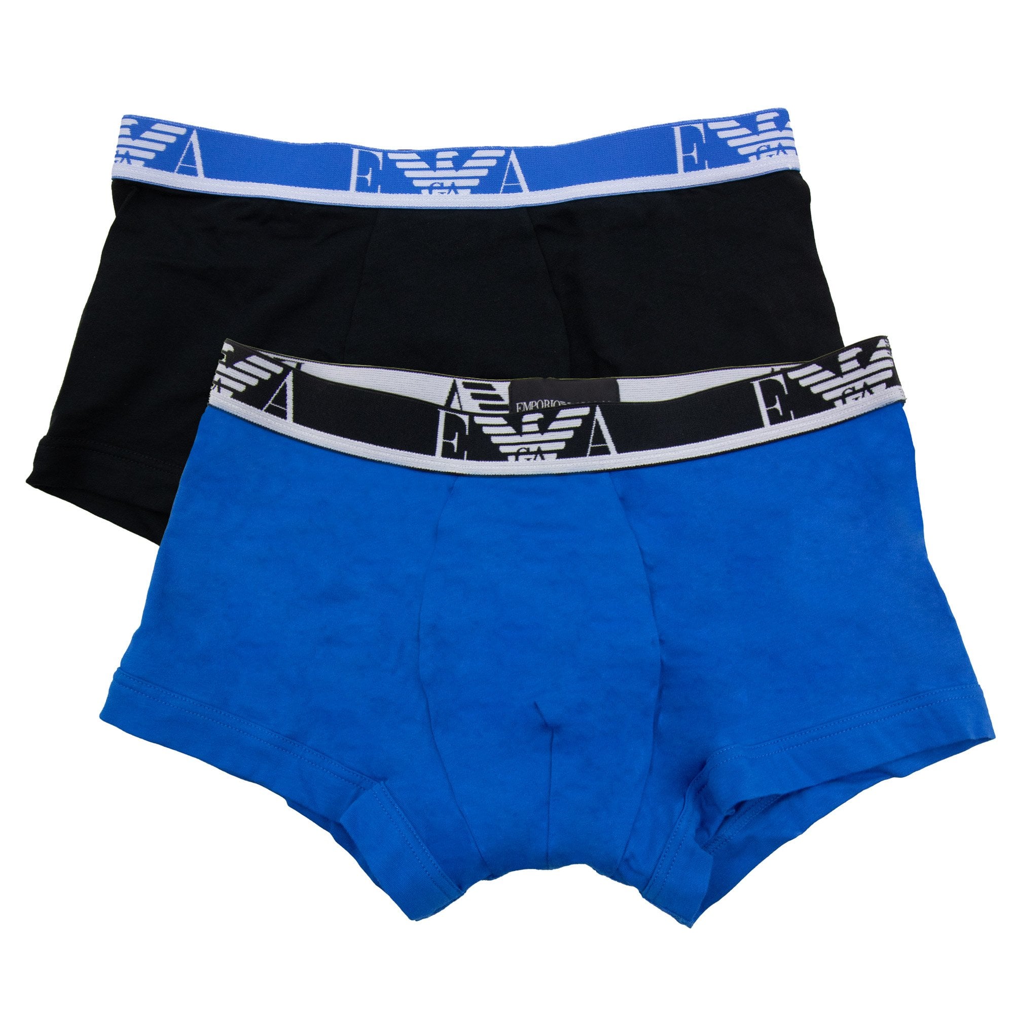 Emporio Armani 2 Pack Stretch Cotton Trunk Sky Black