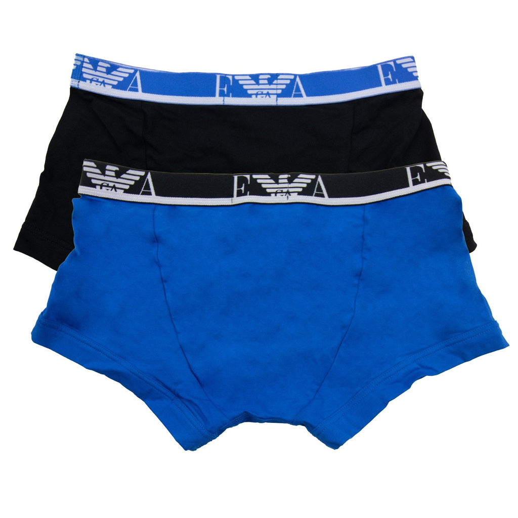 Emporio Armani 2 Pack Stretch Cotton Trunk Sky Black
