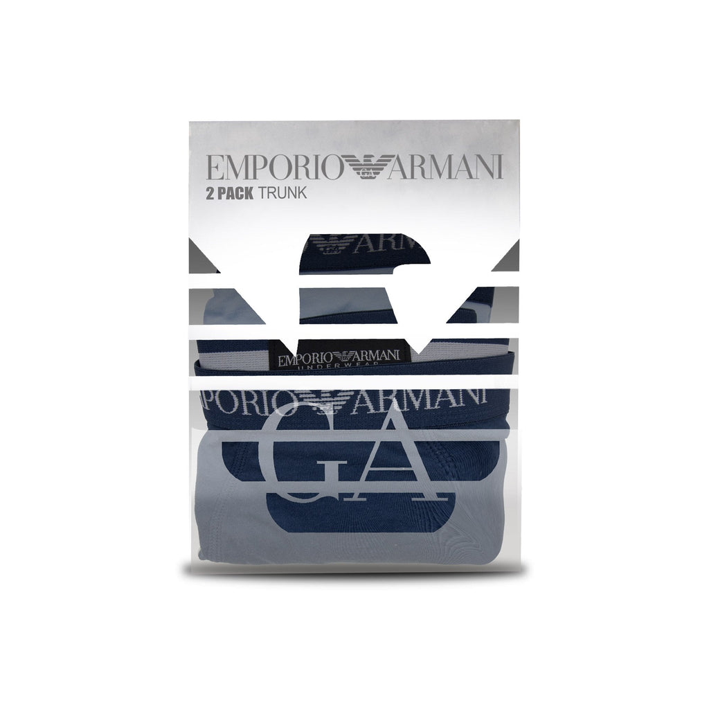 Emporio Armani 2 Pack Boxer Trunk Light Blue