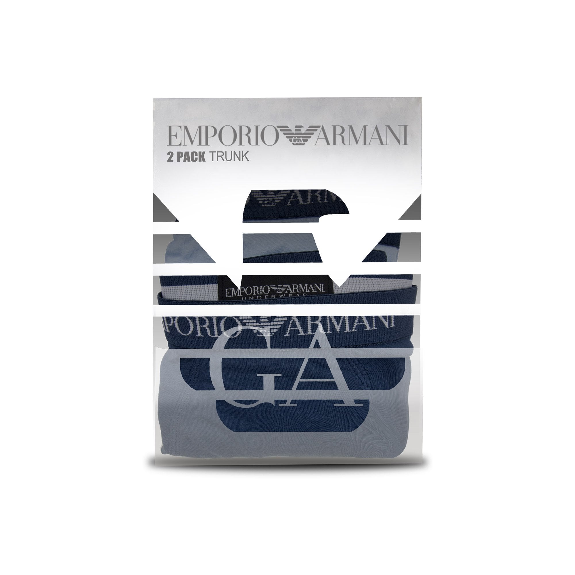 Emporio Armani 2 Pack Boxer Trunk Light Blue