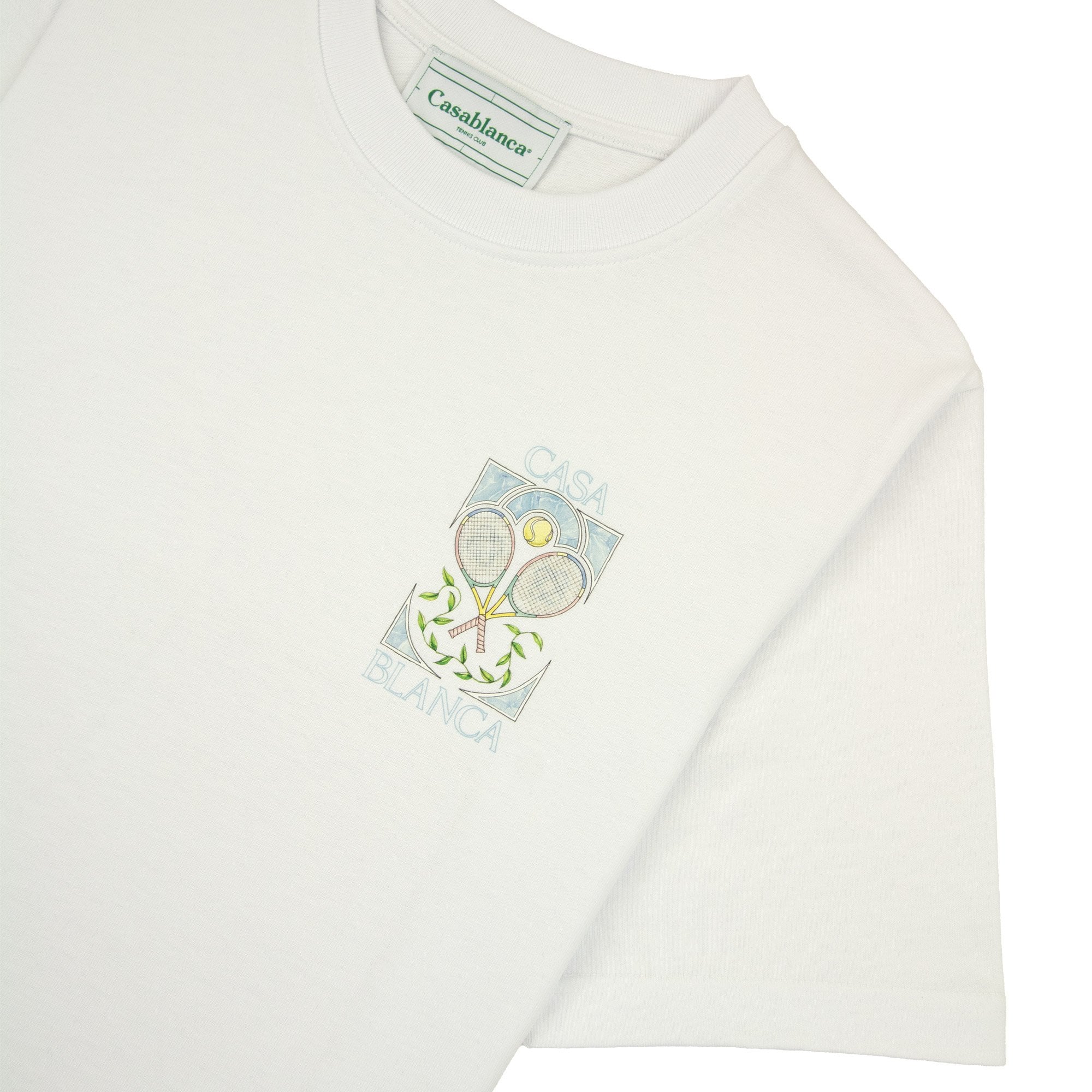 Casablanca Tennis Pastelle Print T-shirt White