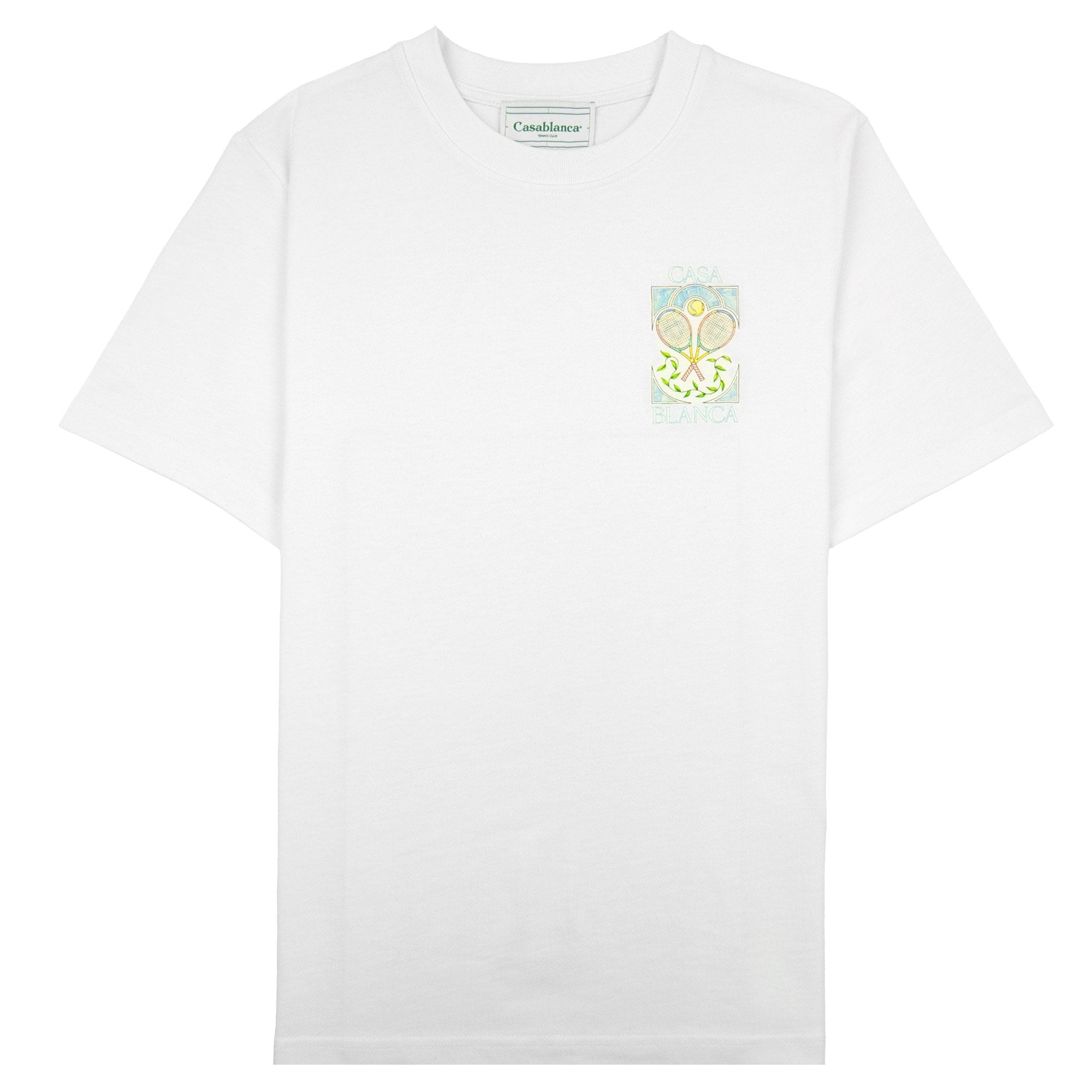 Casablanca Tennis Pastelle Print T-shirt White