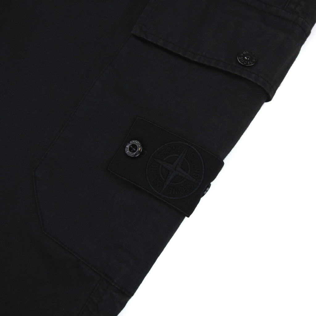 Stone Island 336f6 Stretch Cotton Wool Satin_stone Island Ghost Black V0029