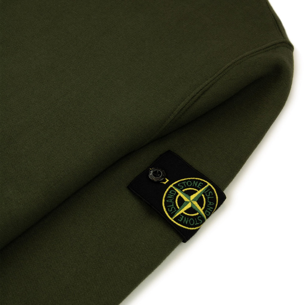 Stone Island 62420 Brushed Cotton Fleece Crewneck Sweatshirt Khaki V0059