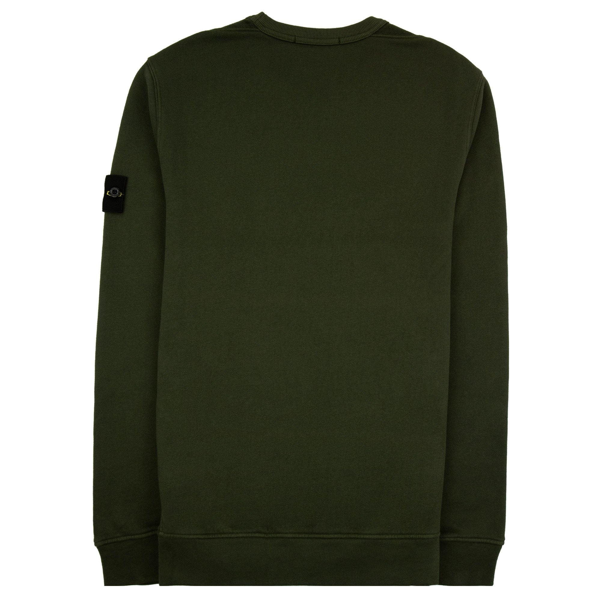 Stone Island 62420 Brushed Cotton Fleece Crewneck Sweatshirt Khaki V0059