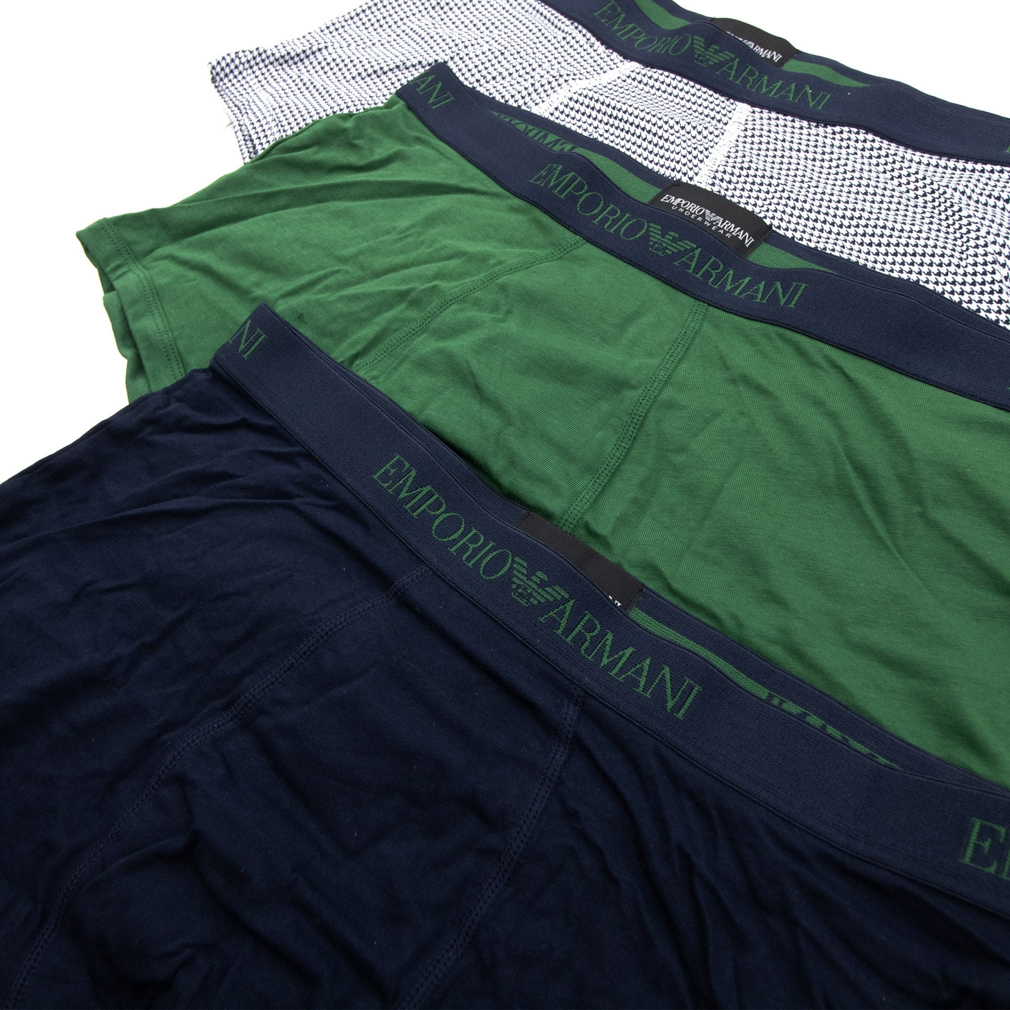 Emporio Armani 3 Pack Cotton Trunk Marine