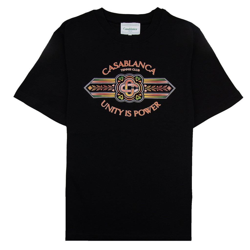 Casablanca Unity Is Power Printed T Shirt Black