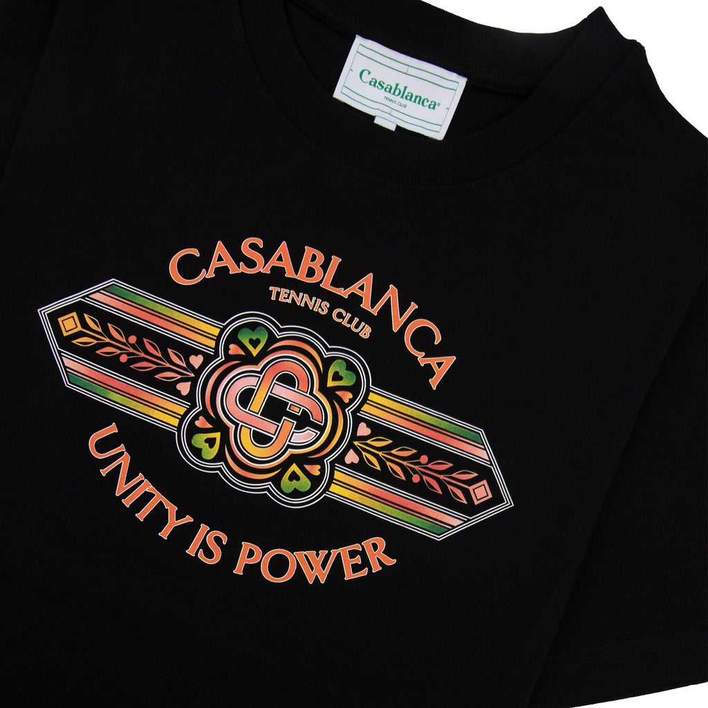 Casablanca Unity Is Power Printed T Shirt Black