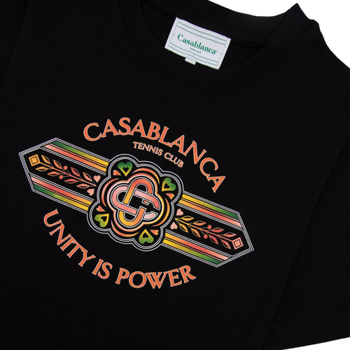 Casablanca Unity Is Power Printed T Shirt Black