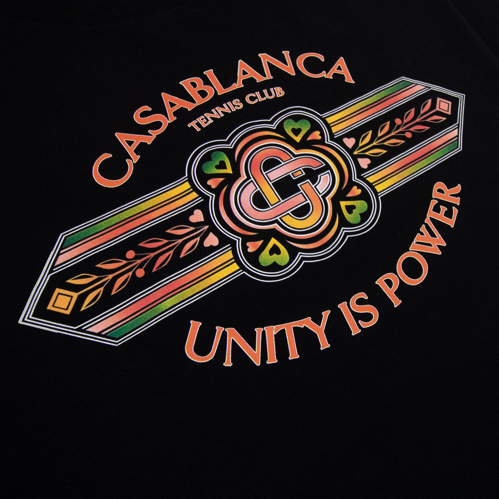 Casablanca Unity Is Power Printed T Shirt Black