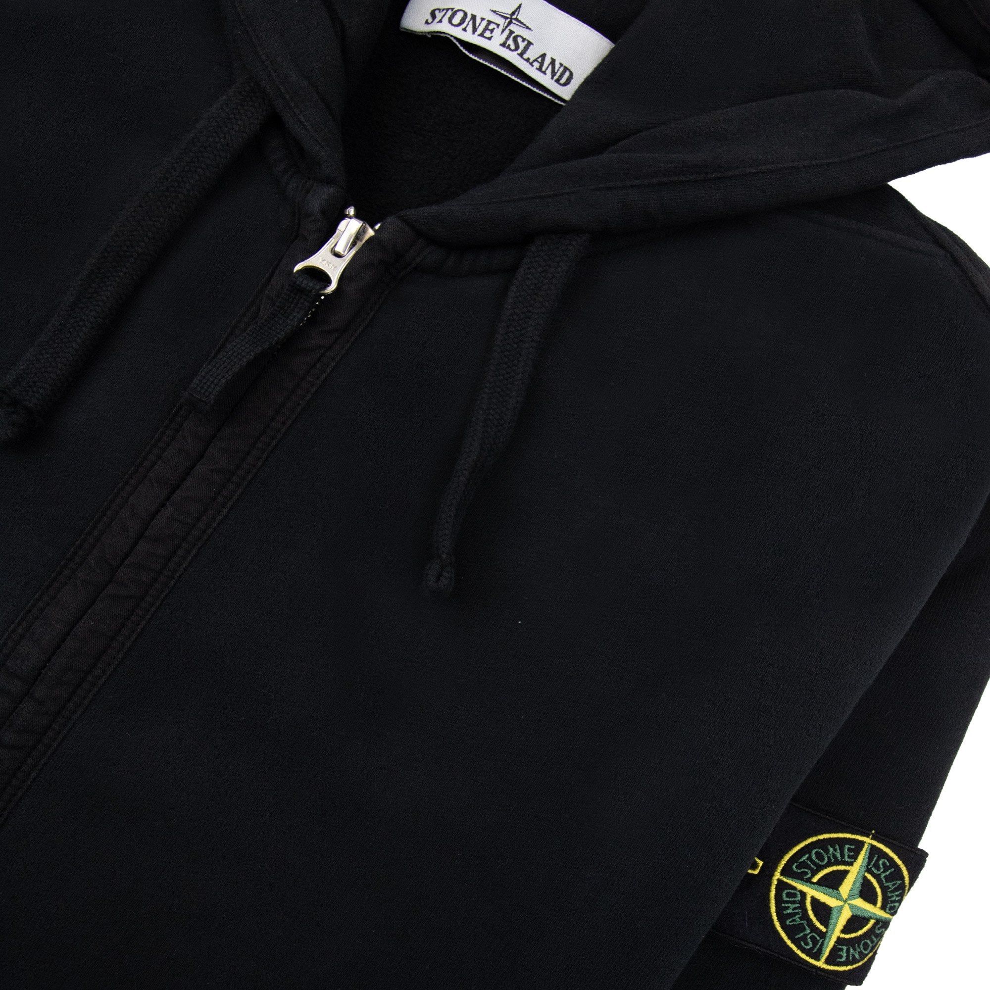 Stone Island 63520 Brushed Organic Cotton Fleece Black V0029