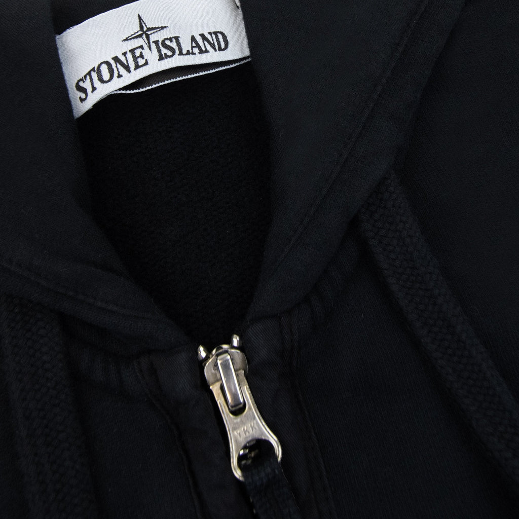 Stone Island 63520 Brushed Organic Cotton Fleece Black V0029