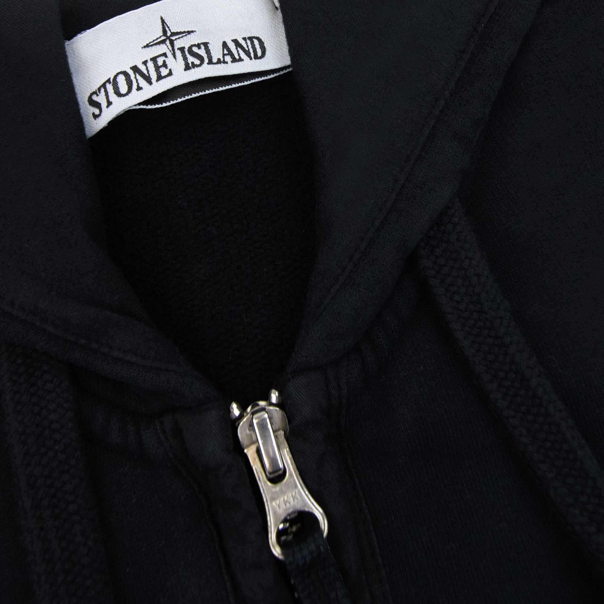 Stone Island 63520 Brushed Organic Cotton Fleece Black V0029