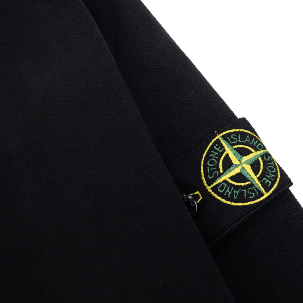 Stone Island 63520 Brushed Organic Cotton Fleece Black V0029