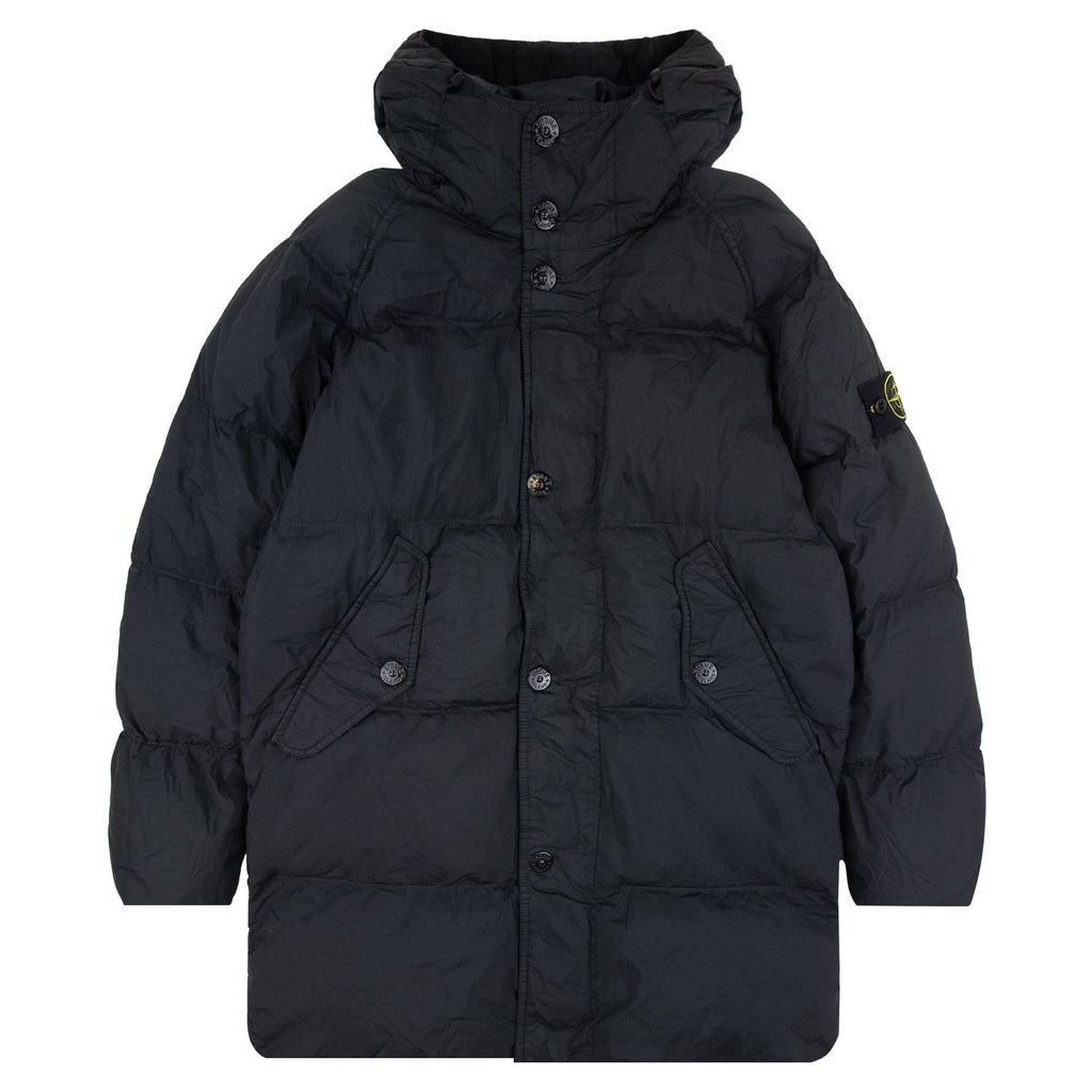 Stone Island 70123 Crinkle Reps R-ny Down Parka Black V0029