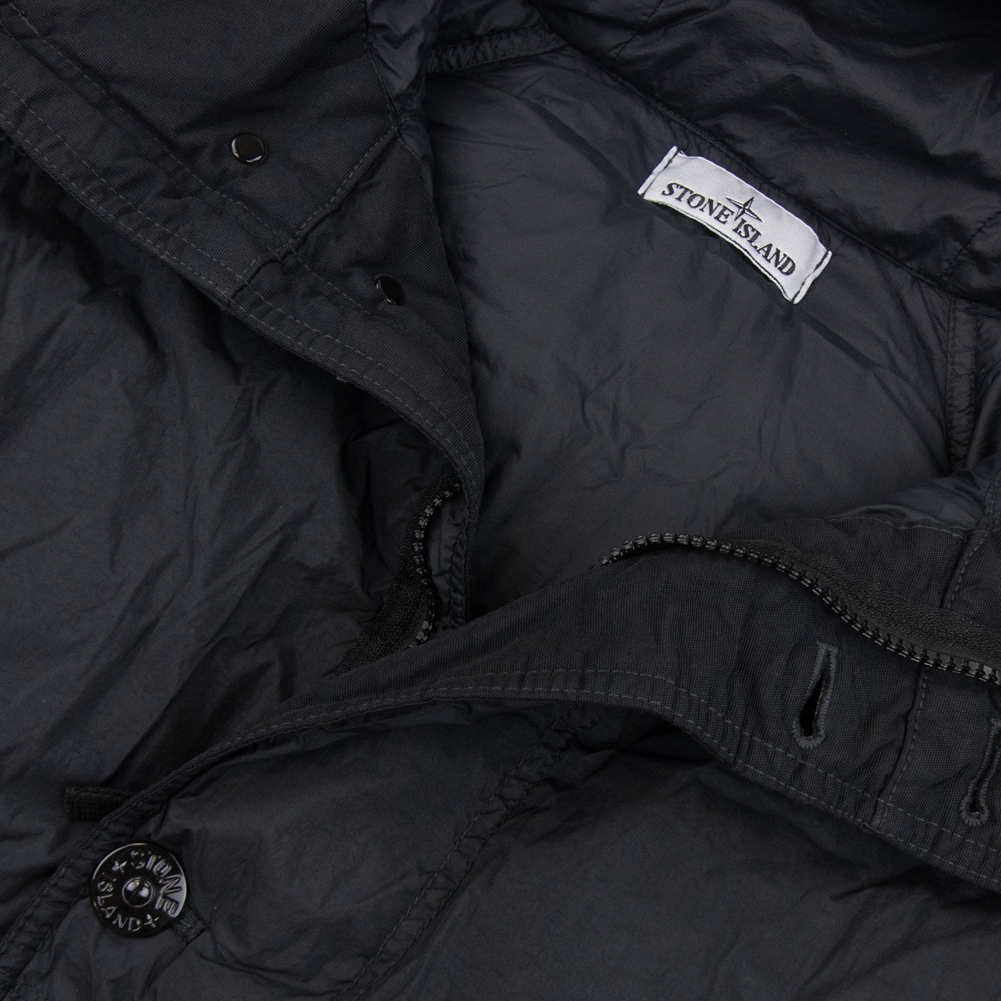 Stone Island 70123 Crinkle Reps R-ny Down Parka Black V0029