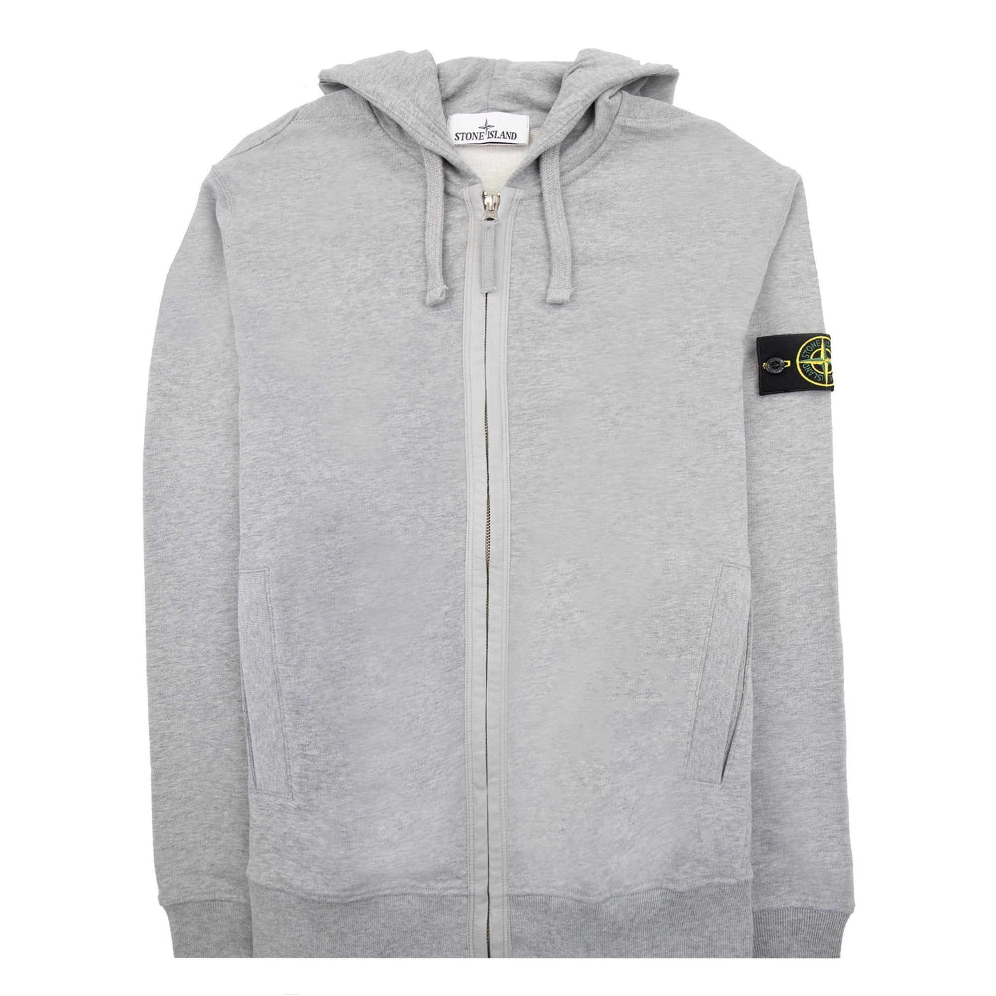 Stone Island 63520 Brushed Organic Cotton Fleece Grey V0m64