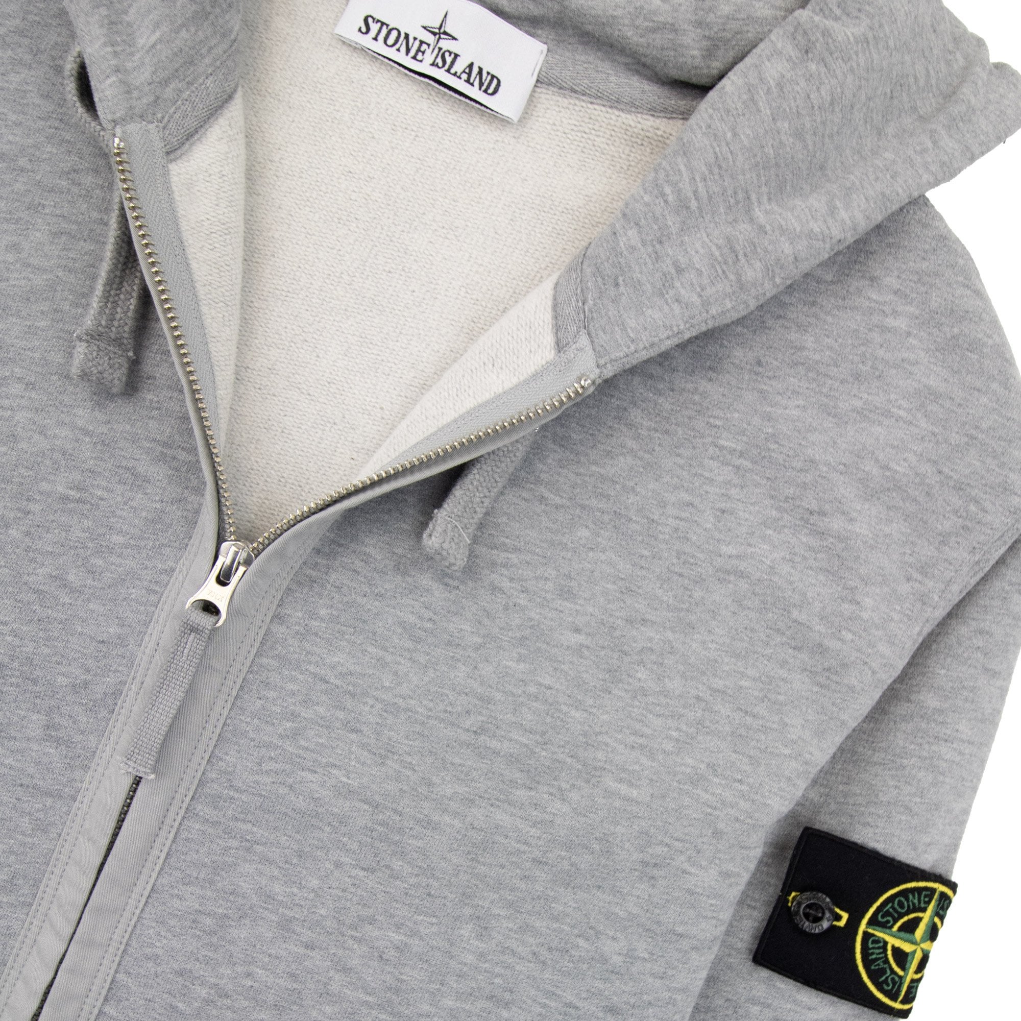 Stone Island 63520 Brushed Organic Cotton Fleece Grey V0m64