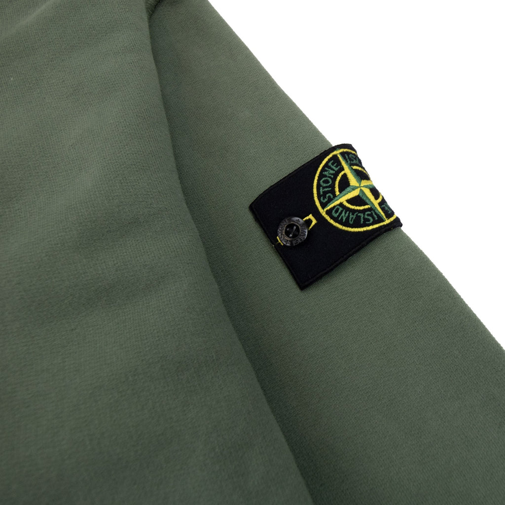 Stone Island Open Zip Up Hooded Sweatshirt Sage V0055
