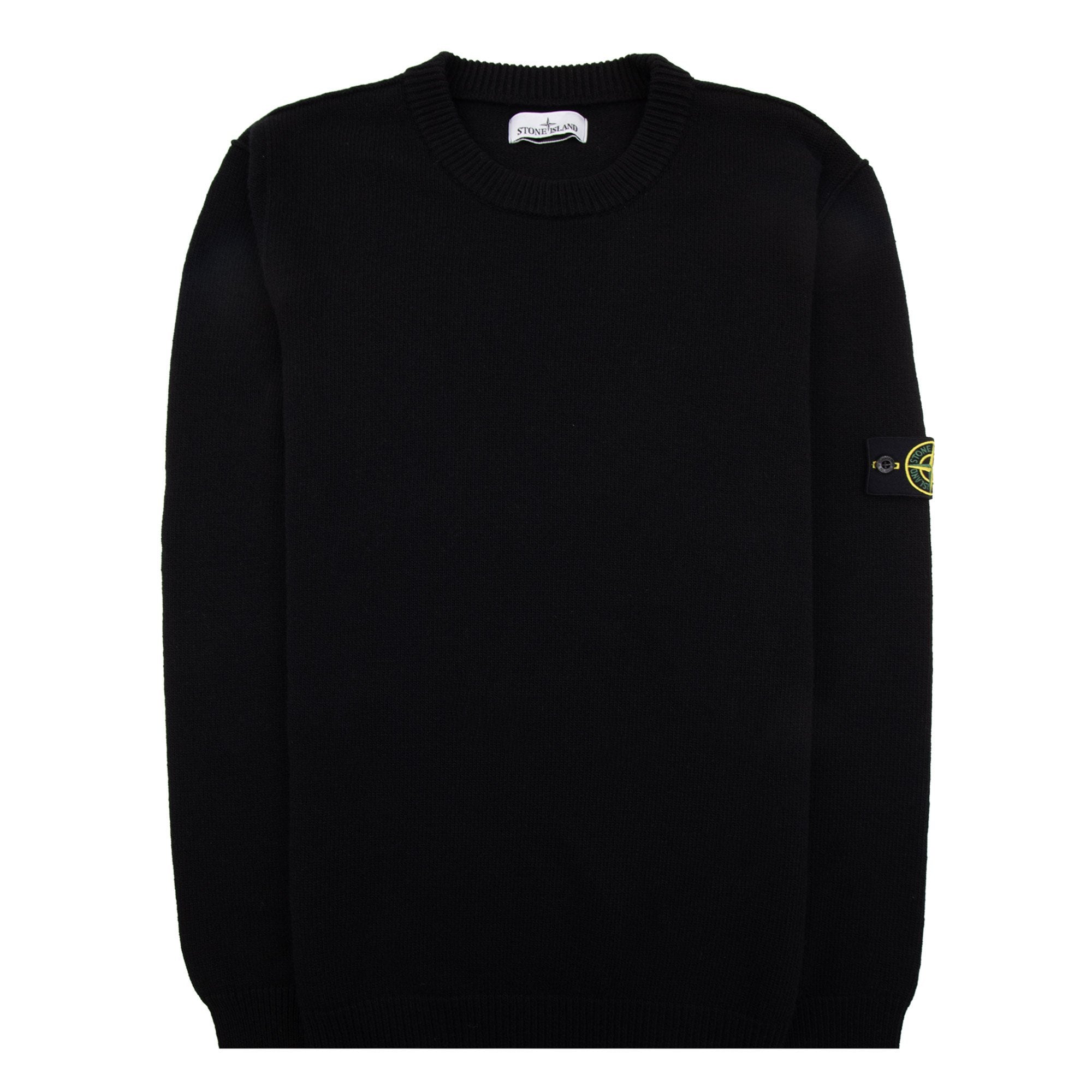 Stone Island 508a3 Crew Knit Sweater Black V0029