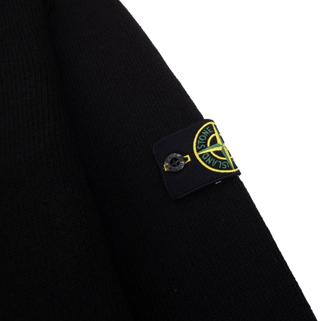 Stone Island 508a3 Crew Knit Sweater Black V0029