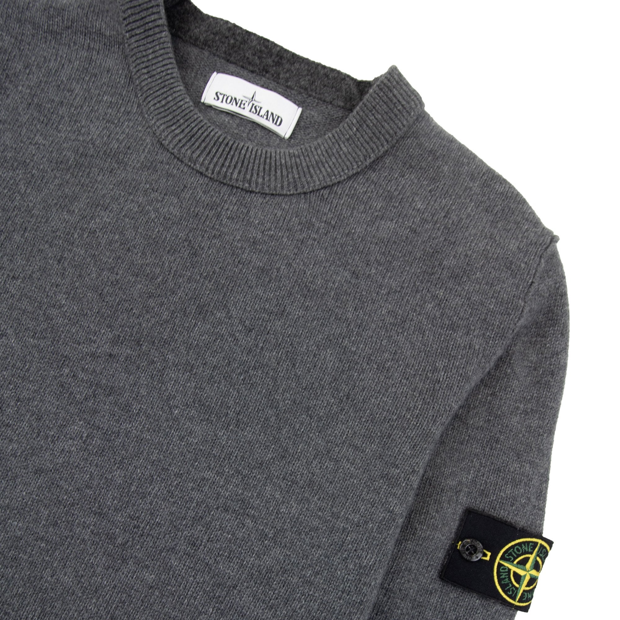 Stone Island 50aa3 Crewneck Knitted Sweatshirt Dark Grey V0065