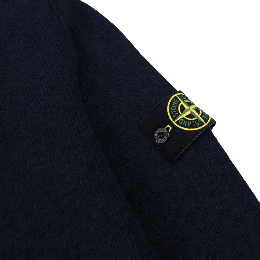 Stone Island 508a3 Crew Knit Sweater Navy Blue V0020