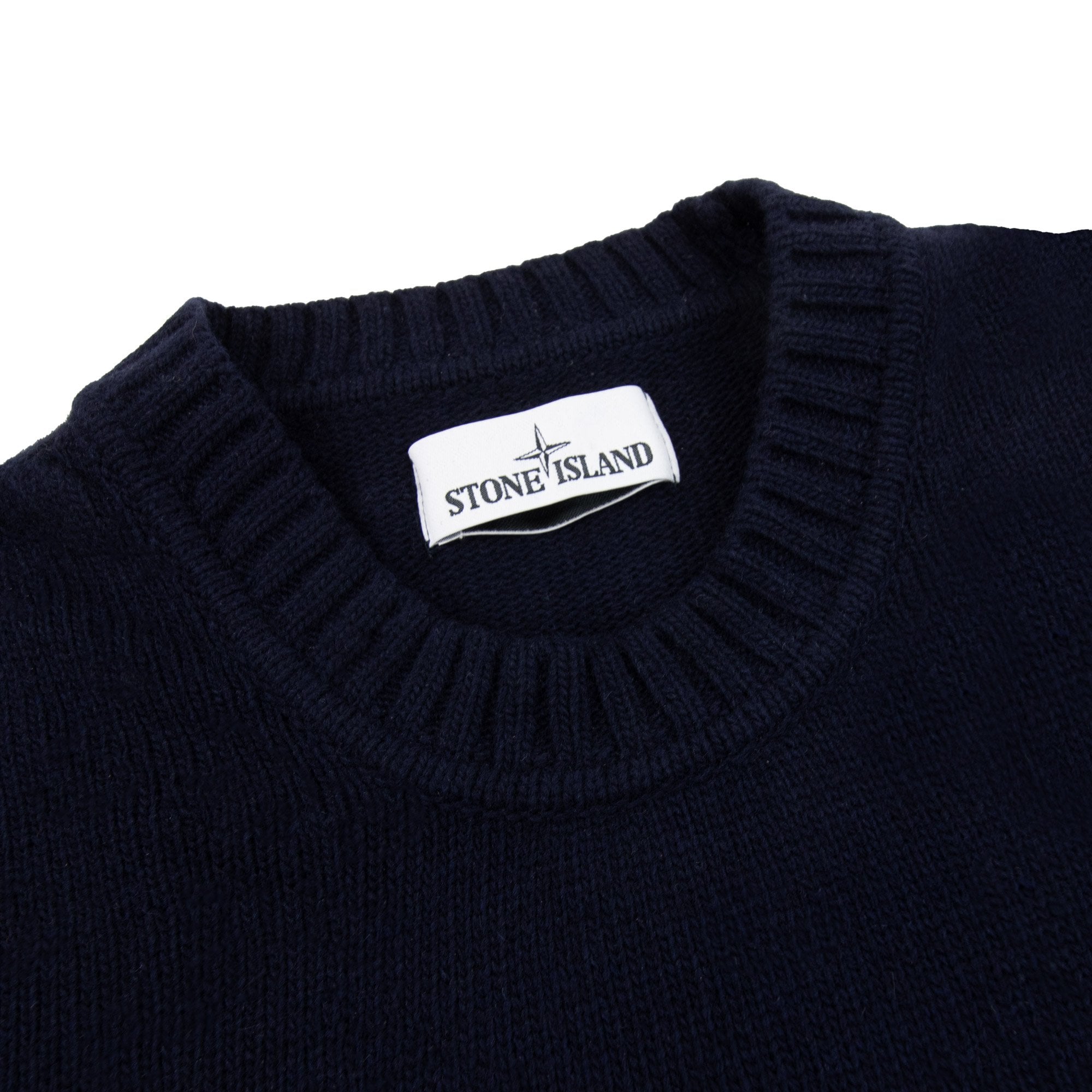 Stone Island 539a3 Stripe Trim Knitted Jumper Navy V0020
