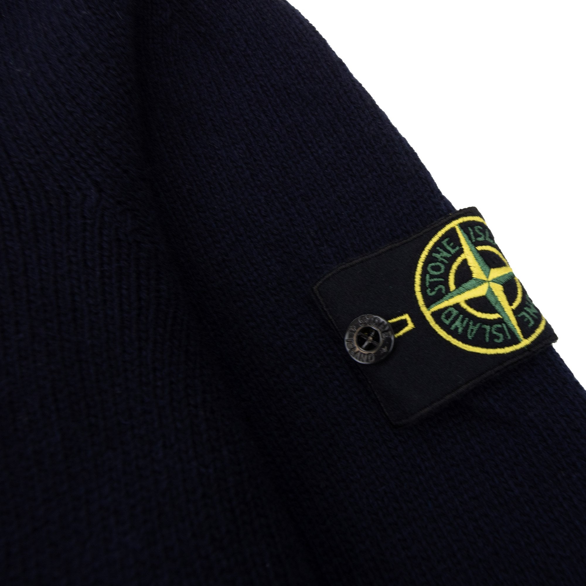 Stone Island 539a3 Stripe Trim Knitted Jumper Navy V0020
