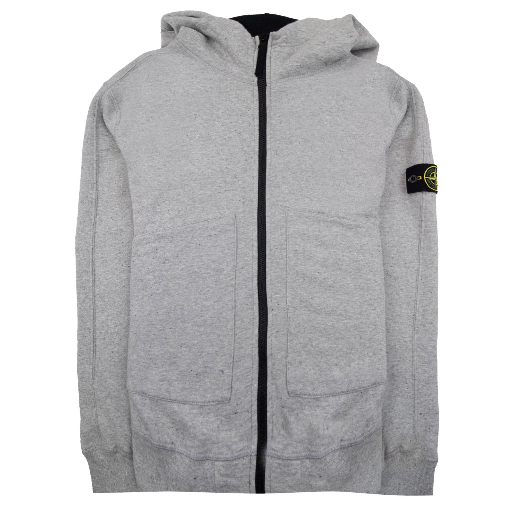 Stone Island Fleck Zip Hoody Light Grey