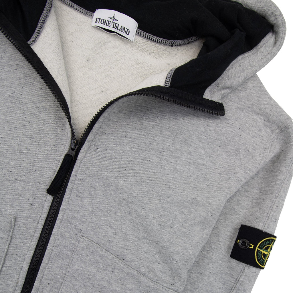 Stone Island Fleck Zip Hoody Light Grey
