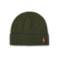 Polo Ralph Lauren Cable-knit Merino Wool-blend Beanie Khaki