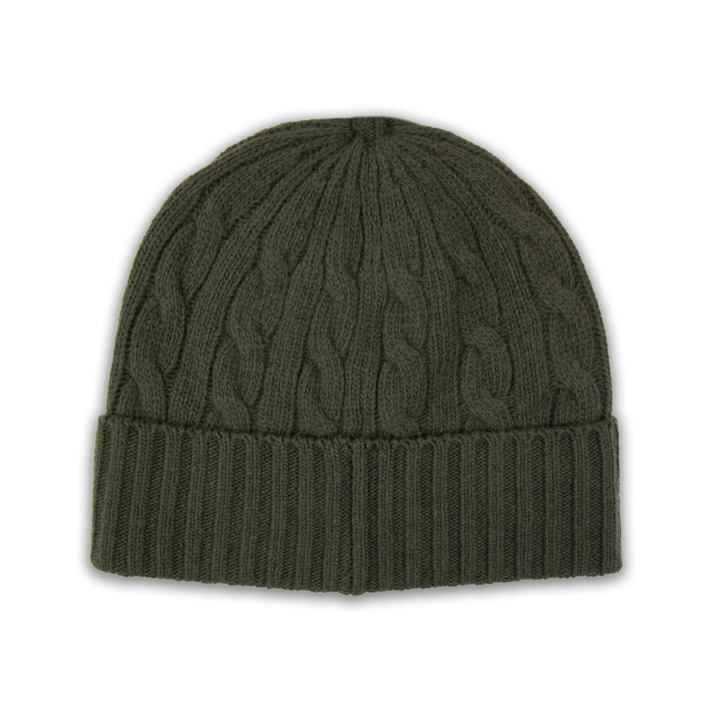 Polo Ralph Lauren Cable-knit Merino Wool-blend Beanie Khaki