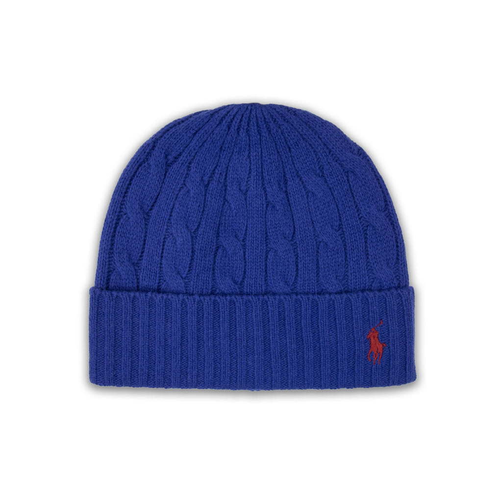 Polo Ralph Lauren Cable-knit Merino Wool-blend Beanie Elec Blue