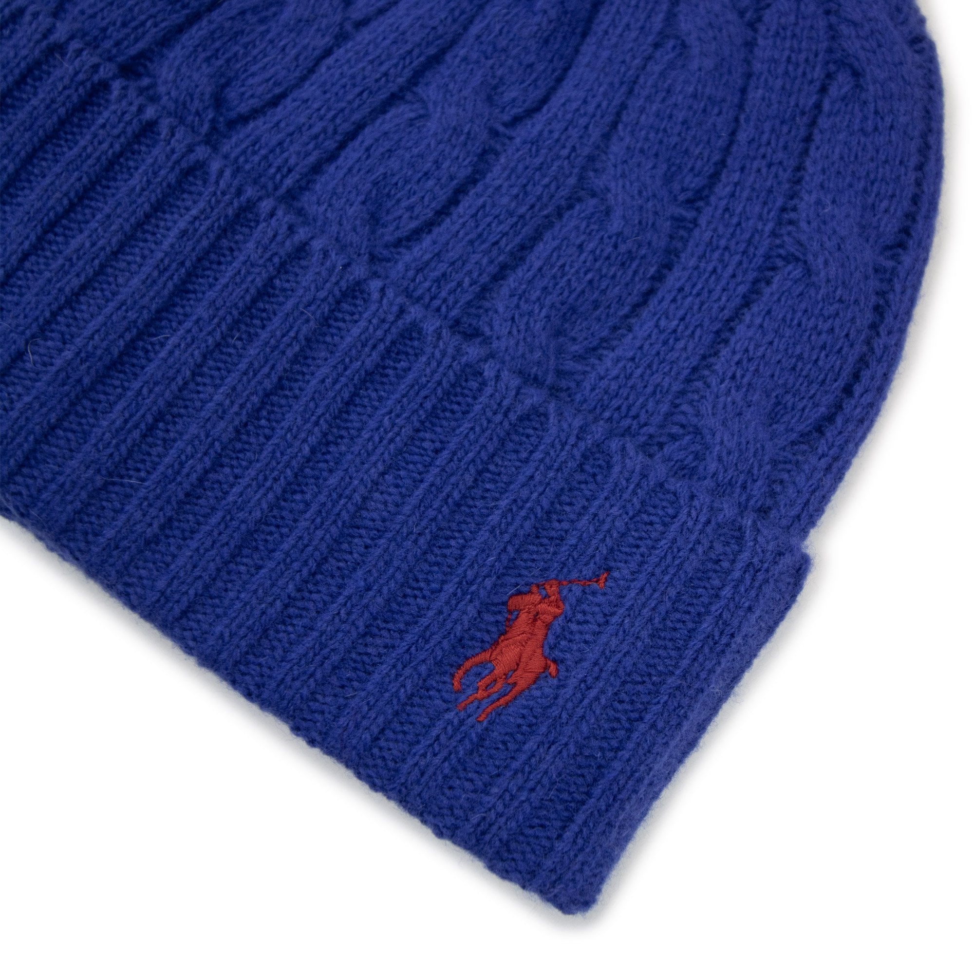 Polo Ralph Lauren Cable-knit Merino Wool-blend Beanie Elec Blue
