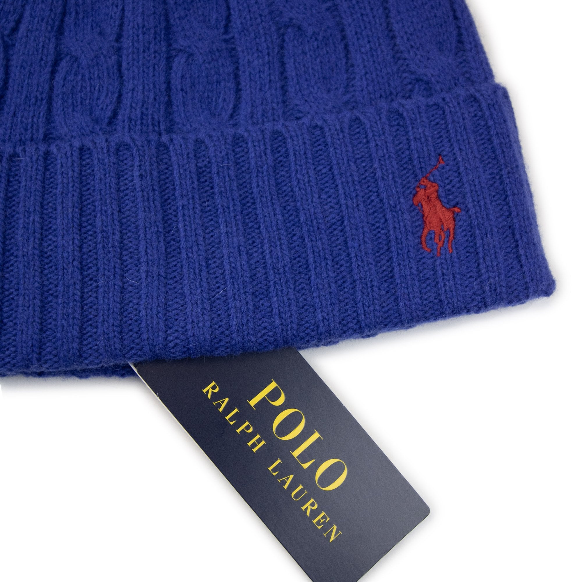 Polo Ralph Lauren Cable-knit Merino Wool-blend Beanie Elec Blue