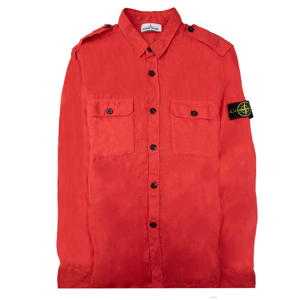 Stone Island Linen Shirt Red