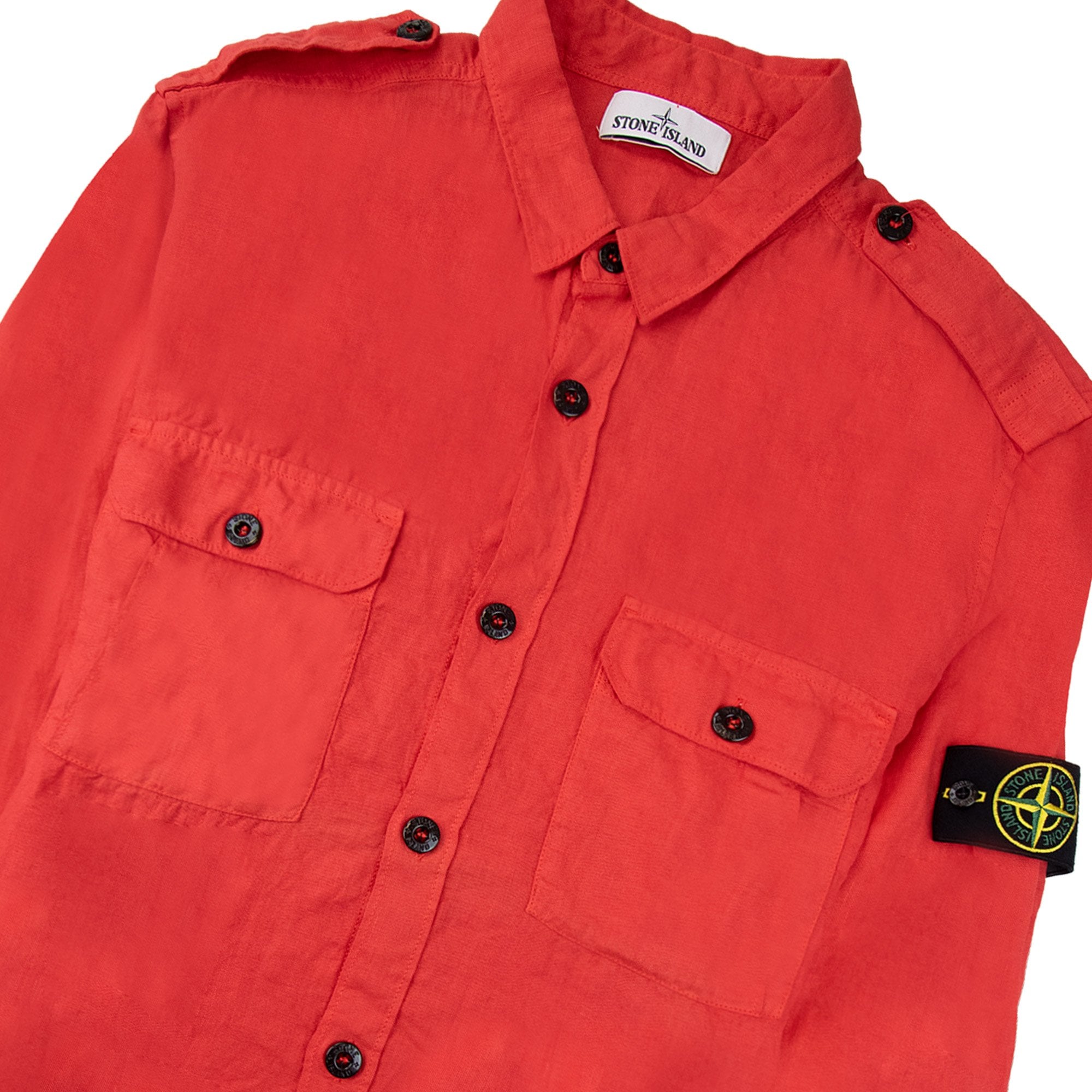 Stone Island Linen Shirt Red