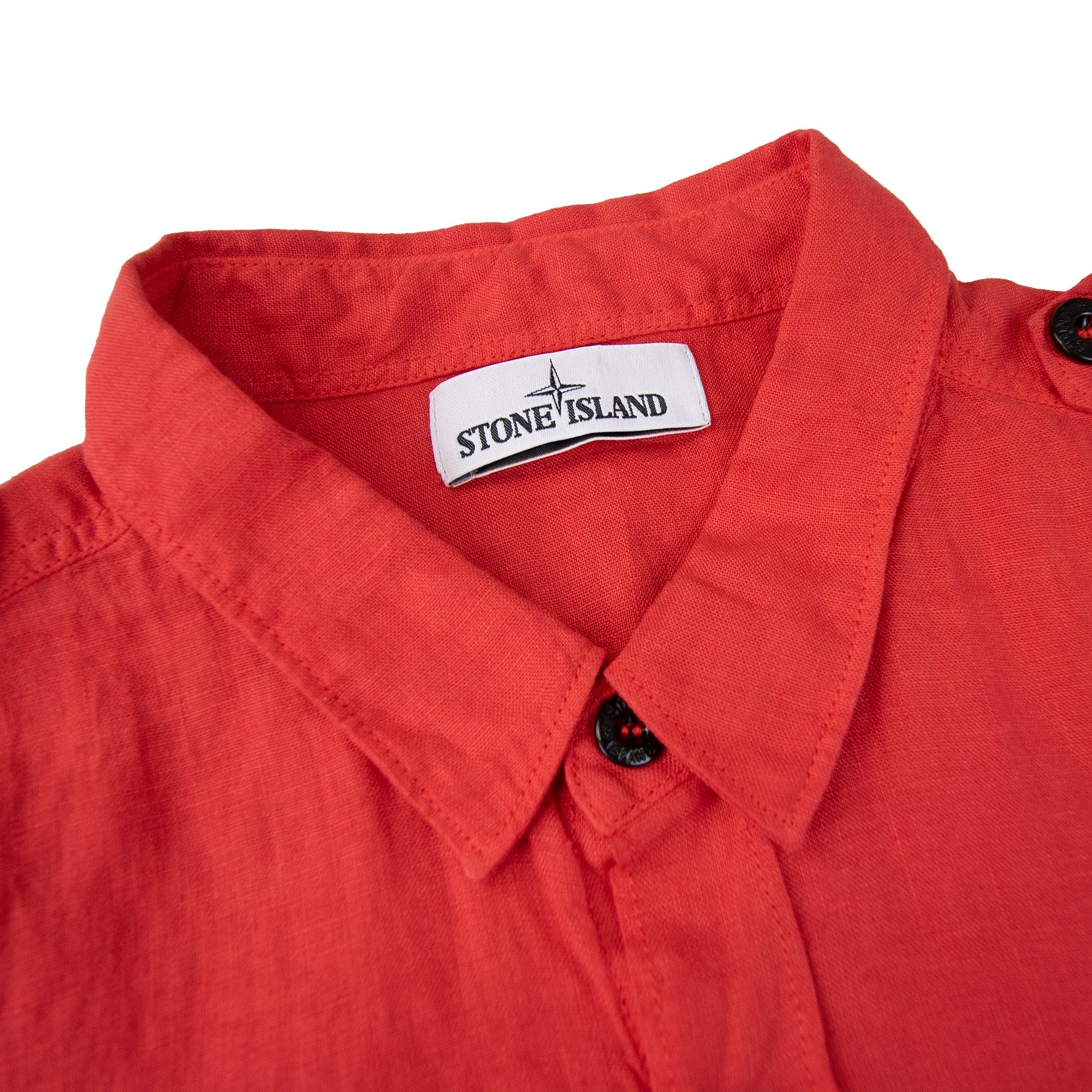 Stone Island Linen Shirt Red