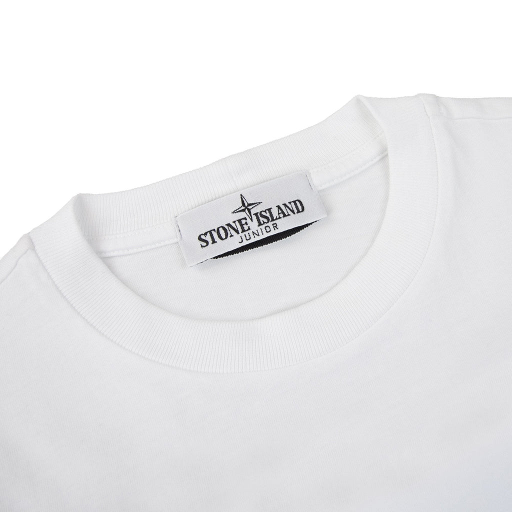 Stone Island Junior 21052 30/1 Back Logo T-shirt White V0001