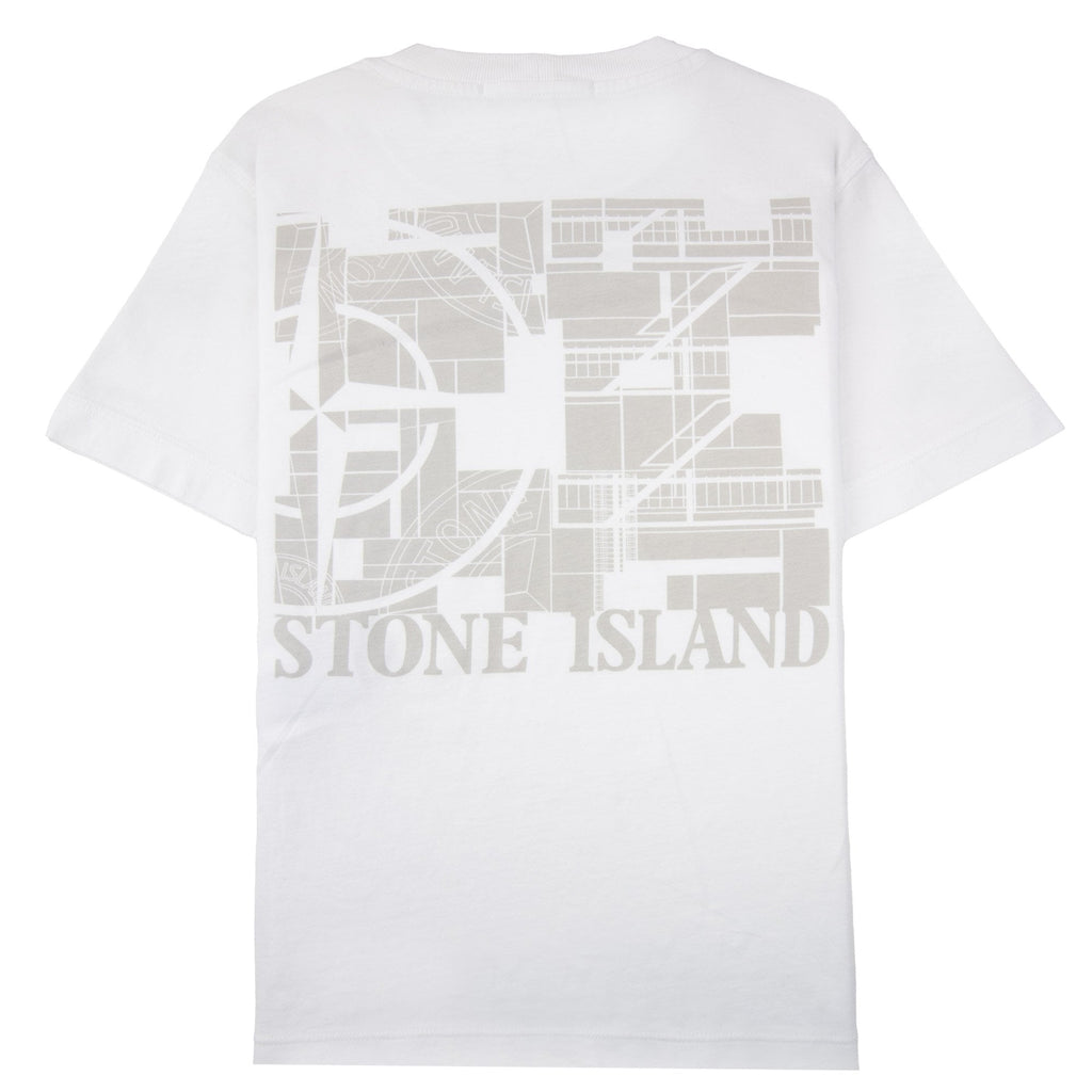 Stone Island Junior 21052 30/1 Back Logo T-shirt White V0001