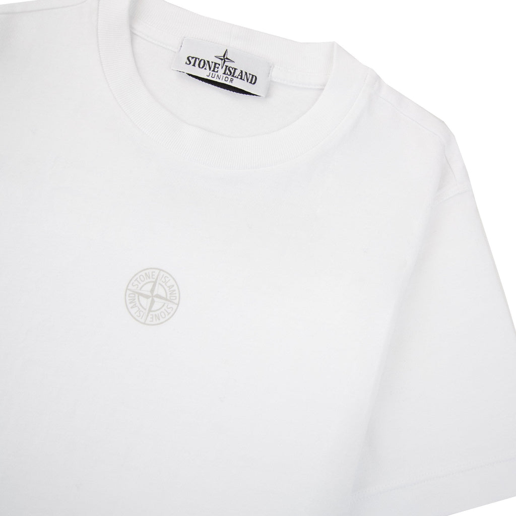 Stone Island Junior 21052 30/1 Back Logo T-shirt White V0001
