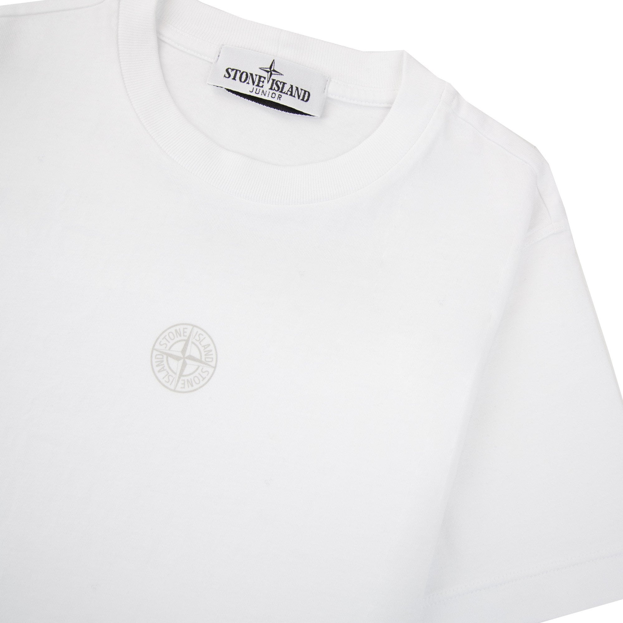 Stone Island Junior 21052 30/1 Back Logo T-shirt White V0001