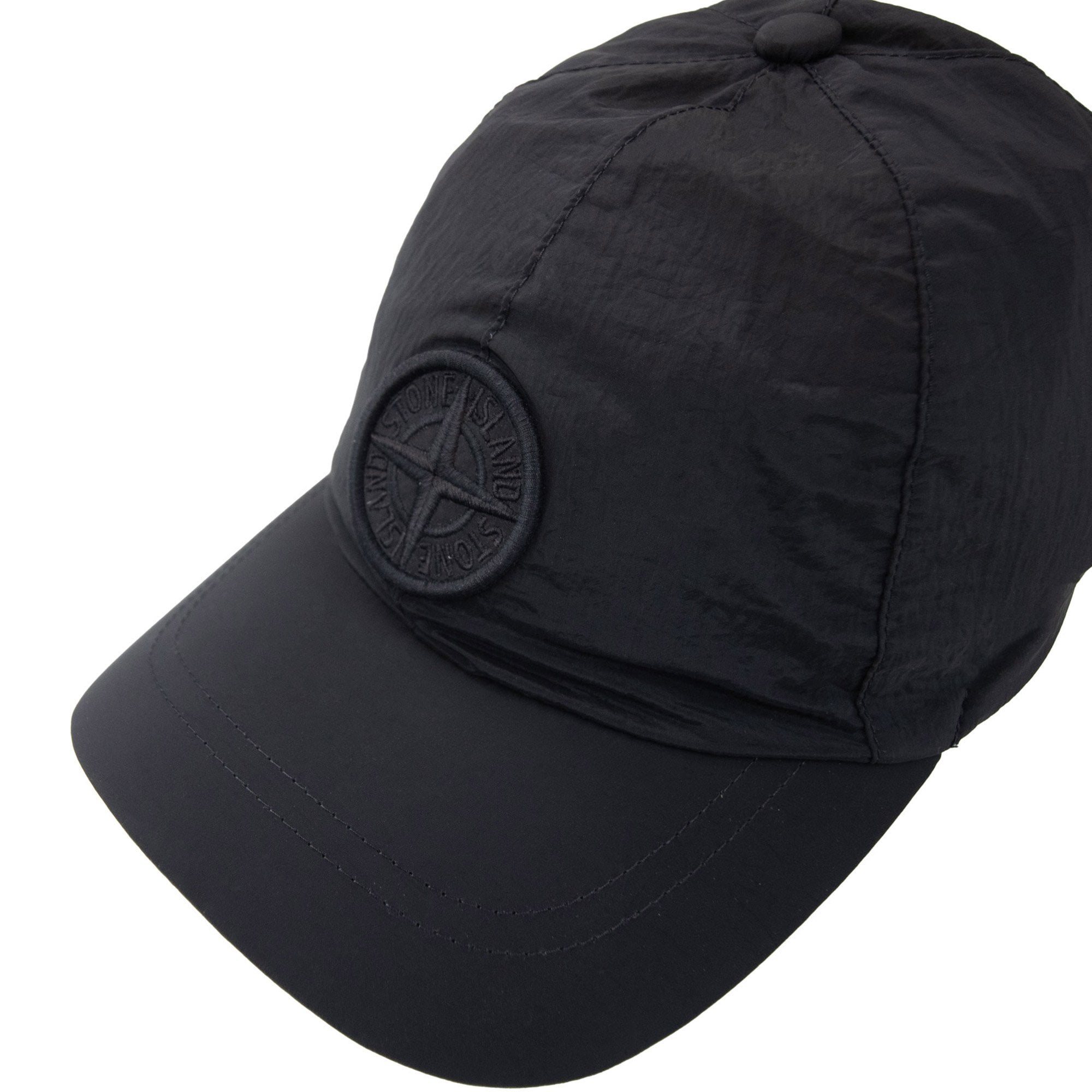 Stone Island Junior 90364 Nylon Metal Embroidered Cap Black V0029