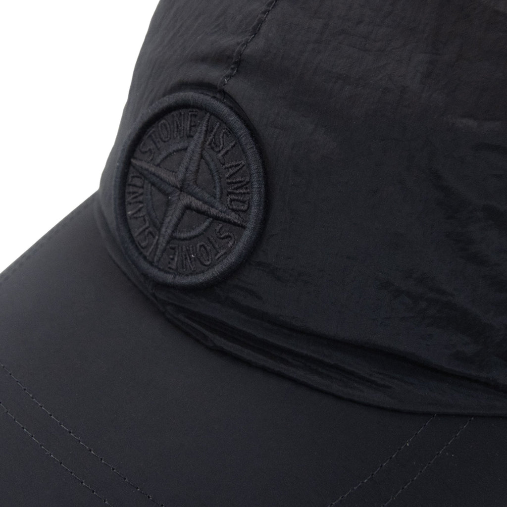 Stone Island Junior 90364 Nylon Metal Embroidered Cap Black V0029